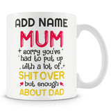 Novelty Gift For Mum - Funny Mother's Day Present - Personalised Mug