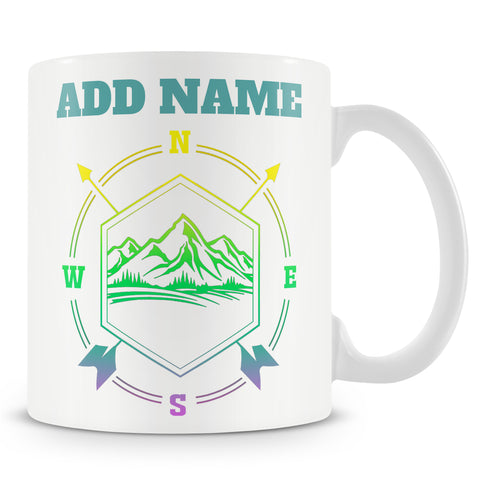 Novelty Gift - Compass NSEW - Personalised Mug