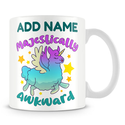 Unicorn Mug Personalised Gift - Majestically Awkward