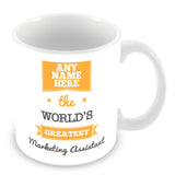 The Worlds Greatest Marketing Assistant Personalised Mug - Orange