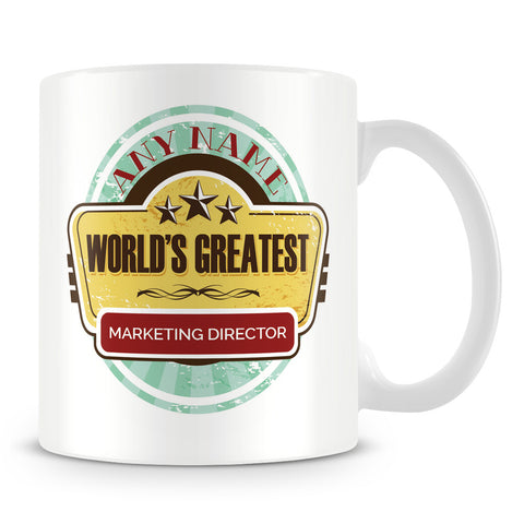 Worlds Greatest Marketing Director Personalised Mug