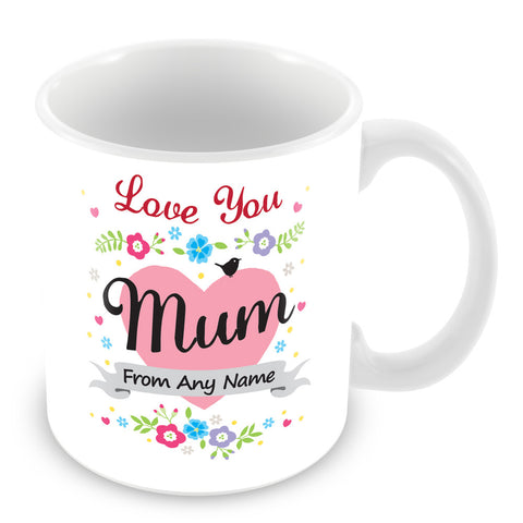 Mum Mug - Love You Mum Personalised Gift