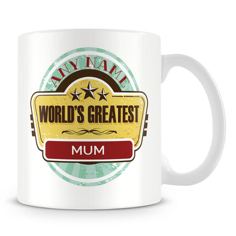 Worlds Greatest Mum Personalised Mug