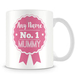 Mummy Mug - Personalised Gift - Rosette Design - Pink