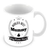 The Worlds Best Mummy Mug - Laurels Design - Silver