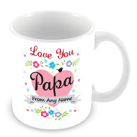 Papa Mug - Love You Papa Personalised Gift