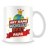Papa Mug - World's Best Personalised Gift  - Red