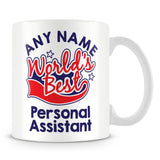 Worlds Best Personal Assistant Personalised Mug - Red