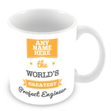 The Worlds Greatest Project Engineer Personalised Mug - Orange