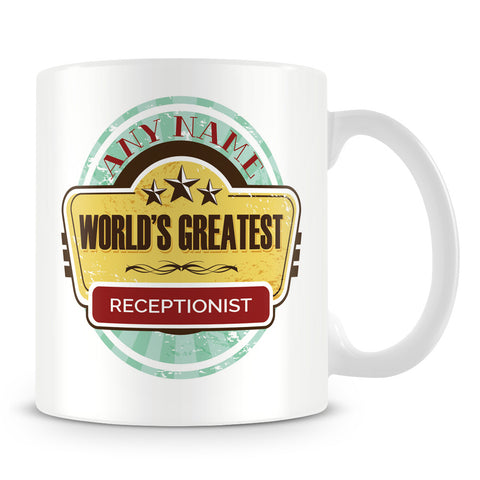 Worlds Greatest Receptionist Personalised Mug