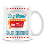 Sales Director Personalised Mug - No.1 Retro Gift - Green