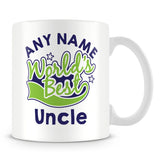 Worlds Best Uncle Personalised Mug - Green