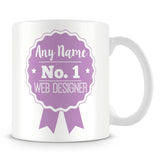 Web Designer Mug - Personalised Gift - Rosette Design - Purple