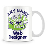 Worlds Best Web Designer Personalised Mug - Green