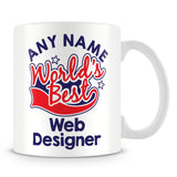 Worlds Best Web Designer Personalised Mug - Red