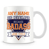 Web Developer Mug - Badass Personalised Gift - Orange