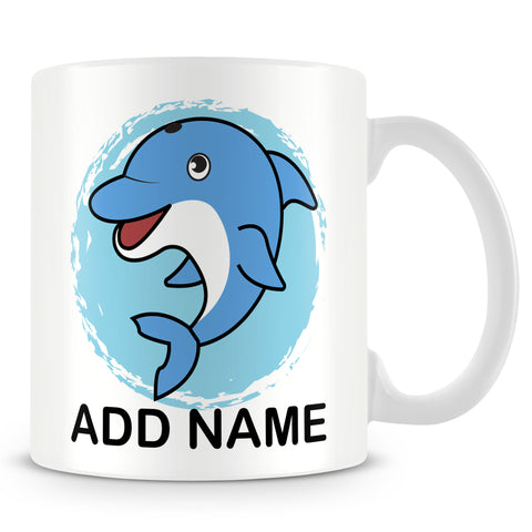 Dolphin mug for Kids - Personalise with Name