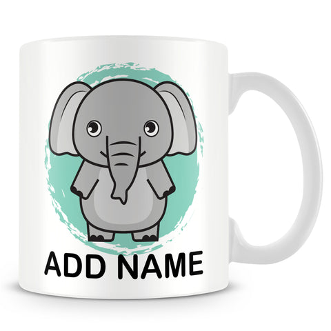Elephant mug for Kids - Personalise with Name