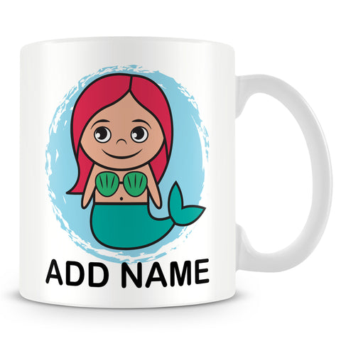 Mermaid mug for Kids - Personalise with Name