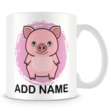 Pig mug for Kids - Personalise with Name