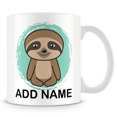 Sloth mug for Kids - Personalise with Name