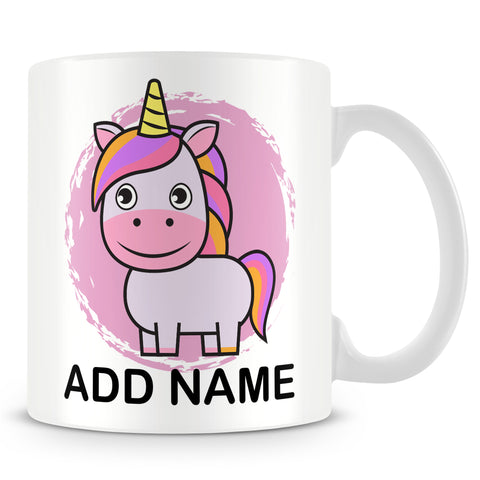 Unicorn mug for Kids - Personalise with Name
