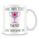 Award Trophy Personalised Mug – Purple