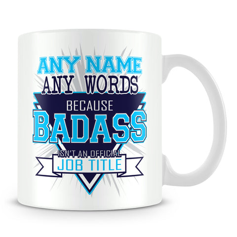 Badass Personalised Mug – Blue