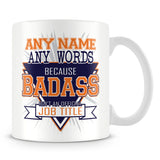 Badass Personalised Mug – Orange