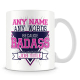 Badass Personalised Mug – Pink