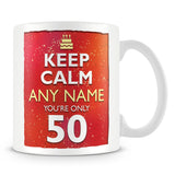 Keep Calm Birthday Mug - Add Name & Age