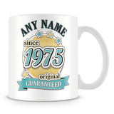 Mug with Year and Name Blue