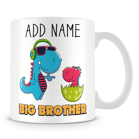 Big Brother Dinosaur Mug - Personalise with Name