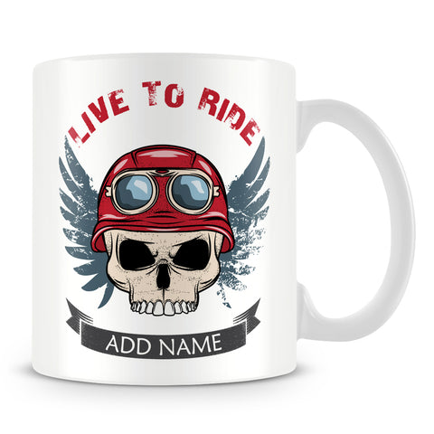 Biker Mug - Biker Skull Design