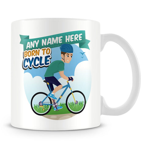 Born to Cycle Personalised Mug