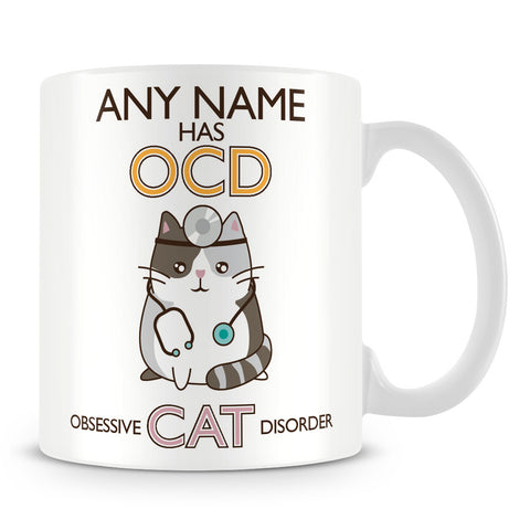 Cat Personalised Mug - Obsessive Cat Disorder