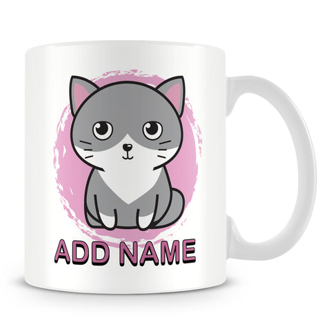 Cat mug for Kids - Personalise with Name