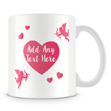 Cherubs Personalised Mug with love hearts – Pink 1
