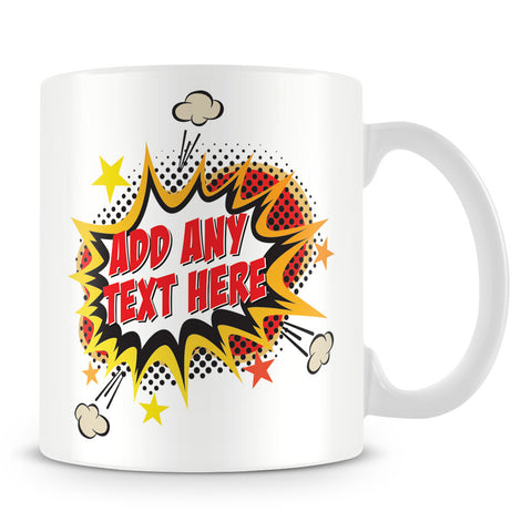 Comic Book Design Personalised Mug