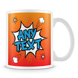 Comic Style Personalised Mug – Orange