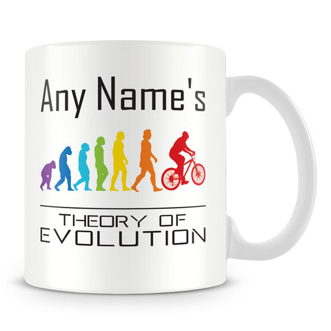 Personalised Cycling Mug – Theory of Evolution