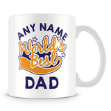 Worlds Best Dad Personalised Mug - Orange
