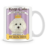 Keep Calm and Hug a Bichon Frise Mug - Purple