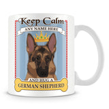 Keep Calm and Hug a German Shepherd Mug - Blue