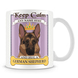 Keep Calm and Hug a German Shepherd Mug - Purple