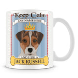 Keep Calm and Hug a Jack Russell Mug - Blue