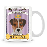 Keep Calm and Hug a Jack Russell Mug - Purple