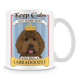Keep Calm and Hug a Labradoodle Mug - Blue