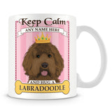 Keep Calm and Hug a Labradoodle Mug - Pink