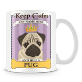 Keep Calm and Hug a Pug Mug - Purple